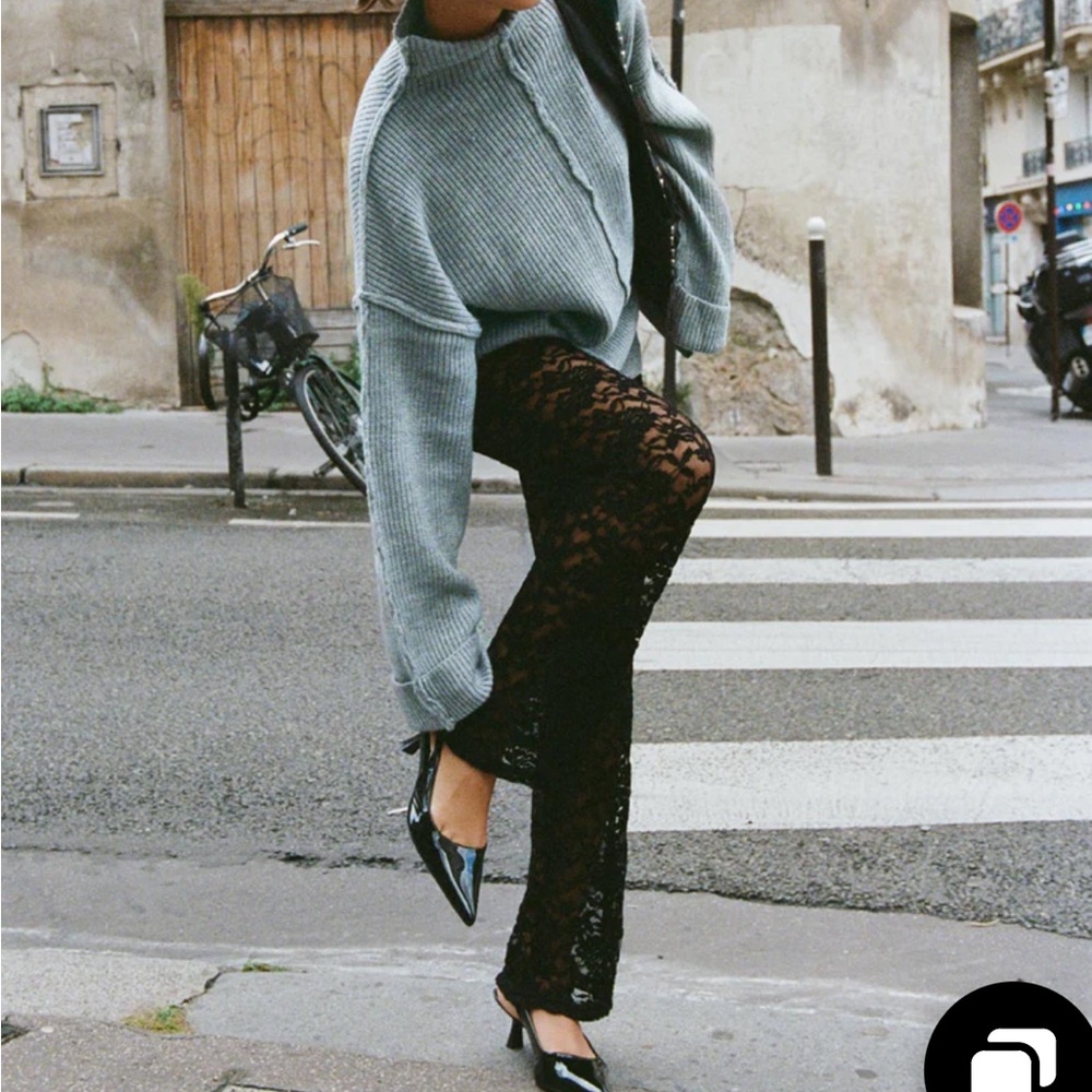 Princess Polly Black Lace Flare Pants
